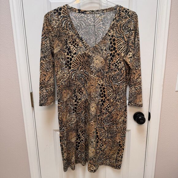 Lilly Pulitzer Women's Tessa Dress “Rattan Walk On The Wild Side” XL Leopard - Picture 3 of 10